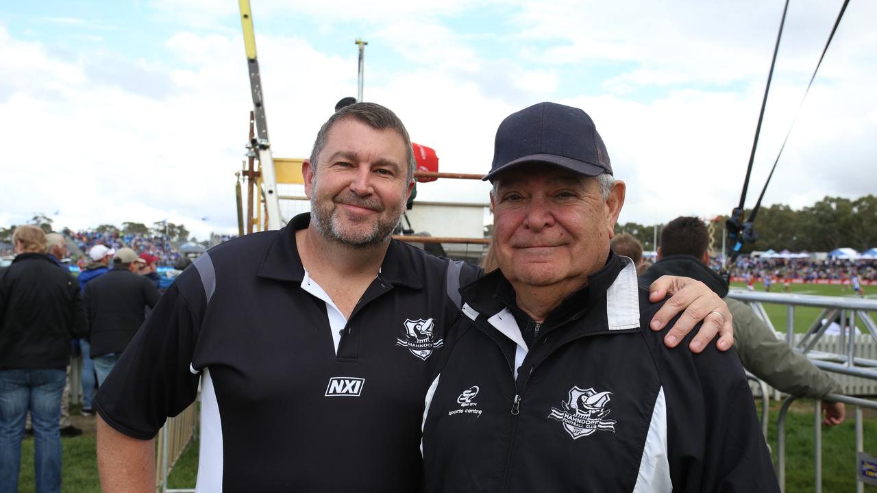 Footy fans soak up the action in SA for Saturday’s offering of Gather Round clashes. Picture: Brett Hartwig