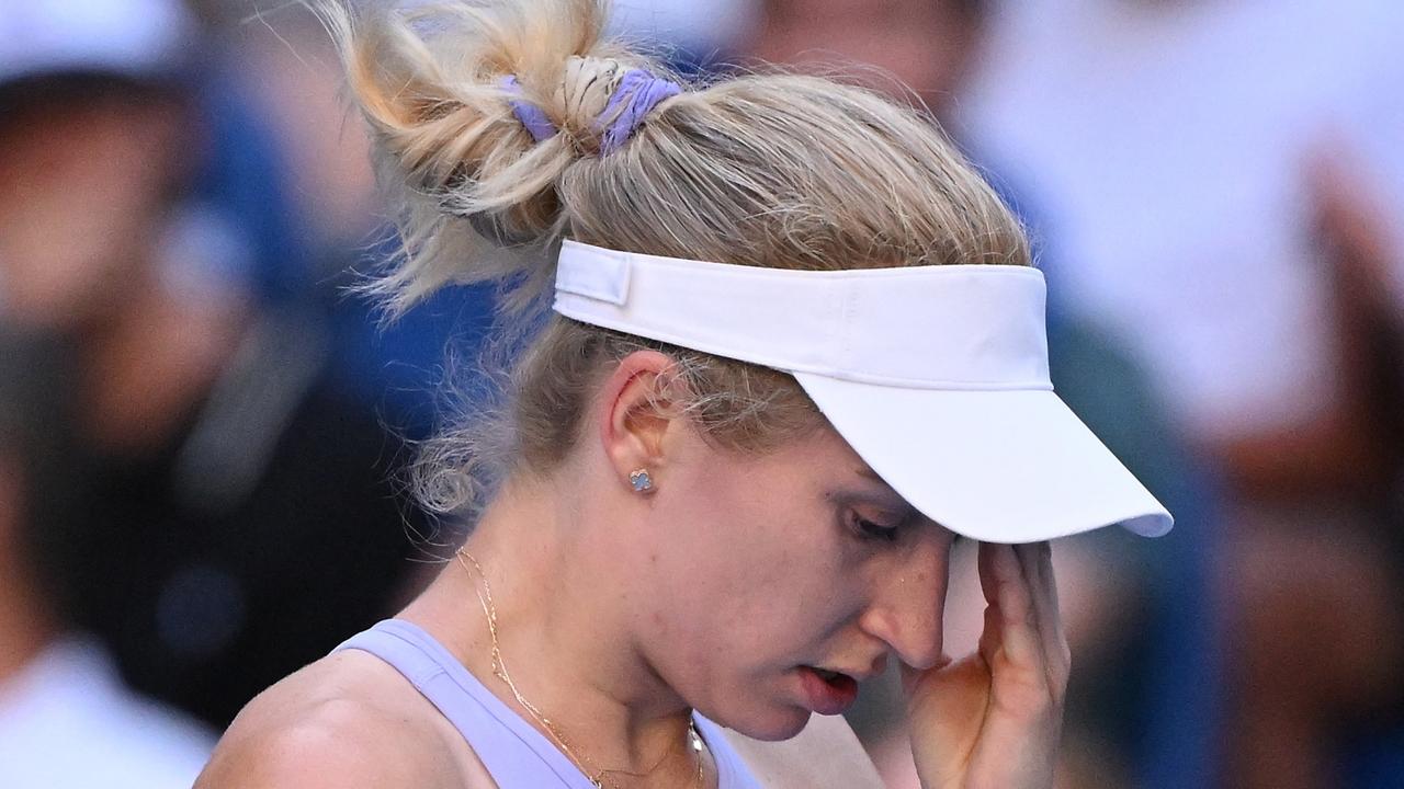 Daria Saville has been knocked out. (Photo by Morgan Hancock/Getty Images)