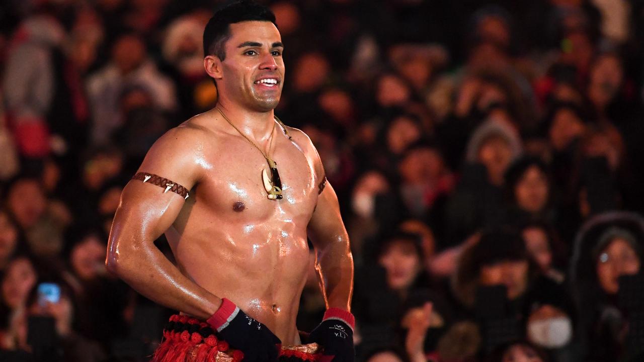 Pita Taufatofua at the PyeongChang closing ceremony. Photo by Jonathan NACKSTRAND / AFP