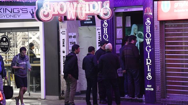 Showgirls in Kings Cross (this picture does not show US Marines). Picture: Gordon McComiskie