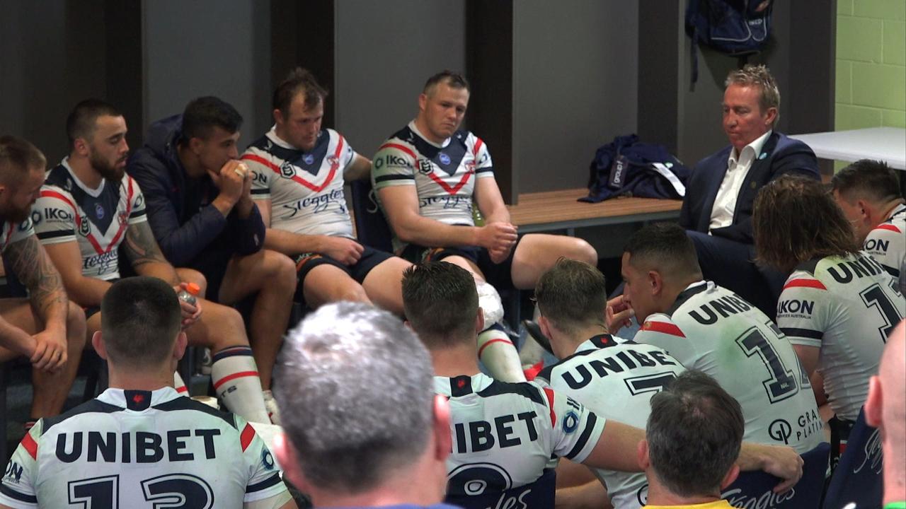 There was a very sombre mood in the Roosters' sheds.