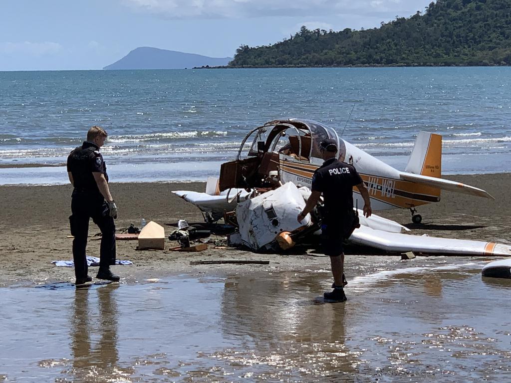 Fatal plane crash at Ball Bay, north of Mackay, on Christmas Eve 2021. Photo: Janessa Ekert