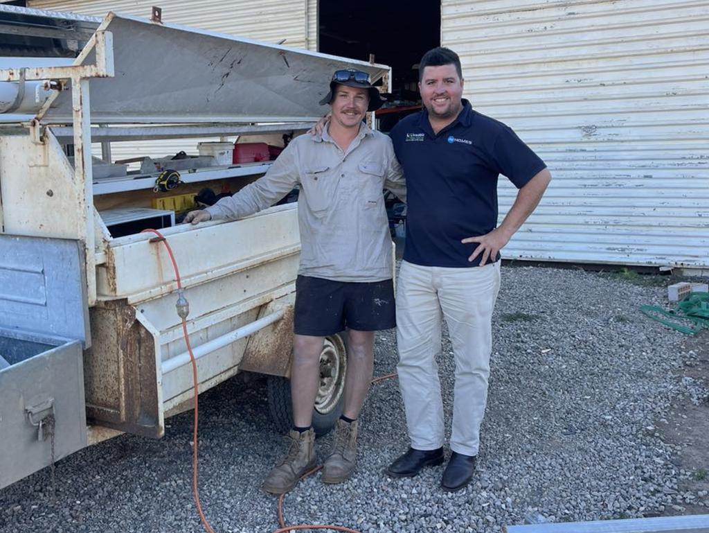 Ben Taylor (left) with JRZ Homes Director Jesse Zielke (right) after completing his apprenticeship in June, 2023.