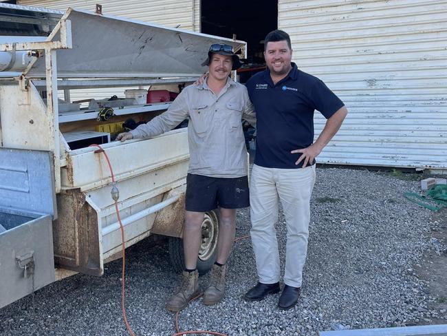 Ben Taylor (left) with JRZ Homes Director Jesse Zielke (right) after completing his apprenticeship in June, 2023.