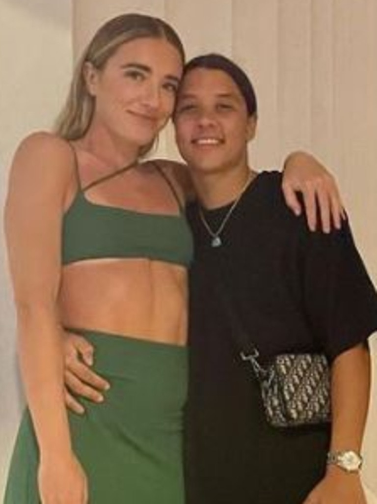 Sam Kerr with girlfriend Kristie Mewis. Picture: Instagram