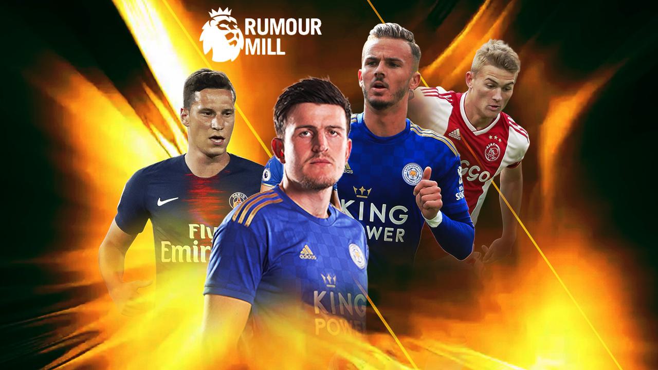 Rumour mill: Leicester duo James Maddison and Harry Maguire in the shop window