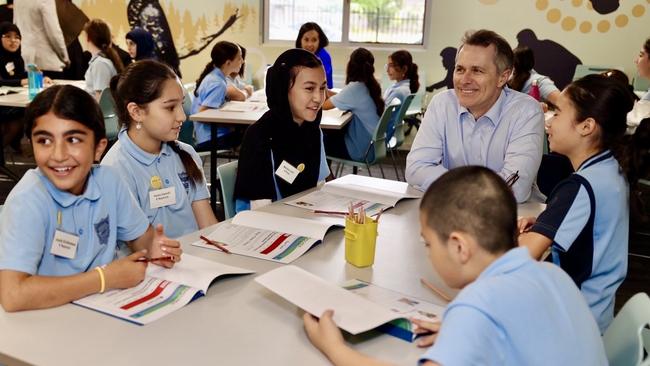 Federal Education Minister Jason Clare at Chester Hill Public School.