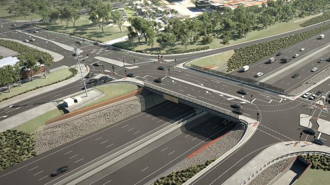 The revised design for the new Majors Rd interchange on the Southern Expressway. Picture: Supplied