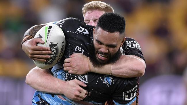 Siosifa Talakai has been a pleasant surprise for the Sharks. Picture: Scott Davis/NRL Photos