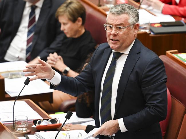 CANBERRA, Australia - NewsWire Photos - October 9, 2024:  Senator Murray Watt during Question Time at Parliament House in Canberra. Picture: NewsWire / Martin Ollman