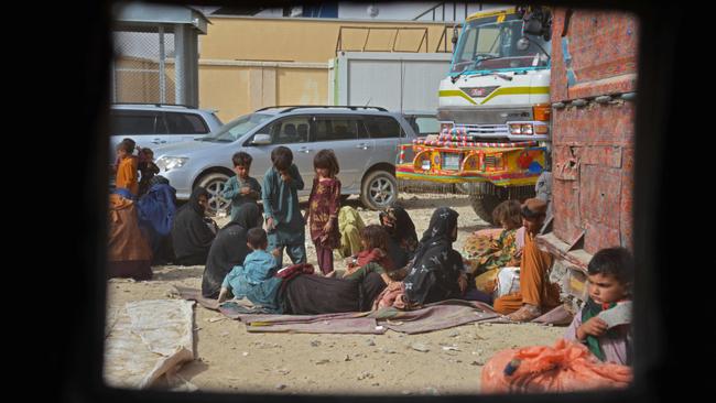 Afghan refugees wait near a registration centre upon their arrival from Pakistan at the border in the Spin Boldak district of Kandahar province. Pictuere: AFP