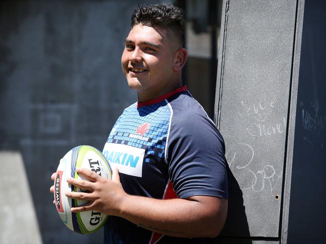 Rookie prop David Lolohea is making a big impression with the Waratahs.