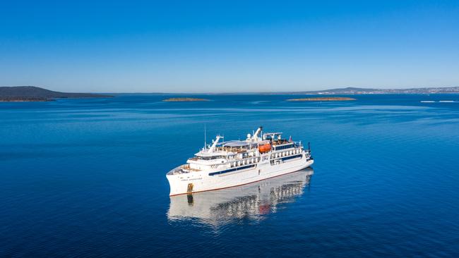 Coral Expeditions' ship Coral Adventurer in SA waters. Picture Isaac Forman.