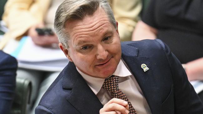 Climate Change and Energy Minister Chris Bowen has hosed down claims of a $60bn energy blackhole, accusing opposition energy spokesman Ted O’Brien of thinking he is a ‘better energy analyst than AEMO and CSIRO’. Picture: Martin Ollman / NCA NewsWire