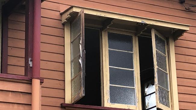 SMOKE DAMAGE: Emergency services were called to a fire in a derelict property on Ballina Rd, Girards Hill, around 4am on Tuesday May 11, 2021.Photo: Alison Paterson