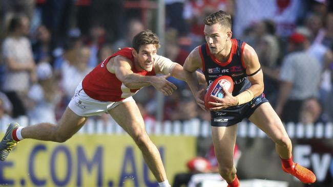 Matthew Nunn and Norwood kept North Adelaide and Aidan Tropiano at arm’s length at Prospect Oval. Picture: Dean Martin