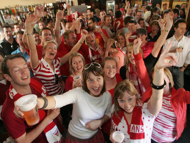 The hotel is always buzzing when the Sydney Swans are playing away games.