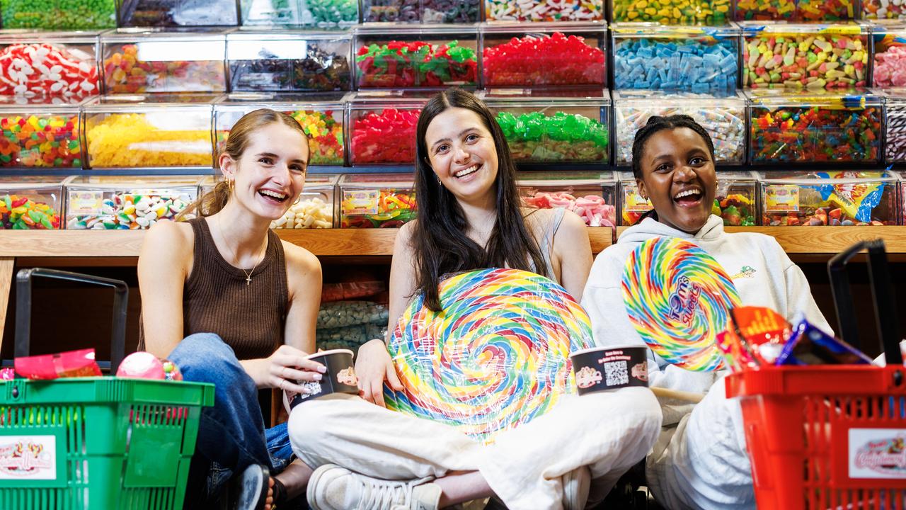 Massive lollipops are among the thousands of sweets on offer.