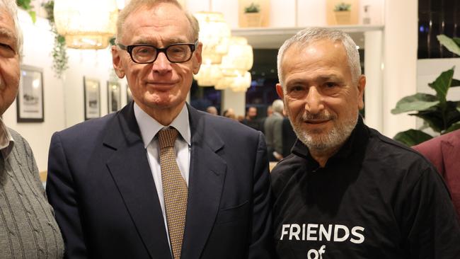 Former NSW premier Bob Carr and Jamal Rifi at the launch of the Friends of Burke campaign in southwest Sydney in September. Picture: Alexi Demetriadi