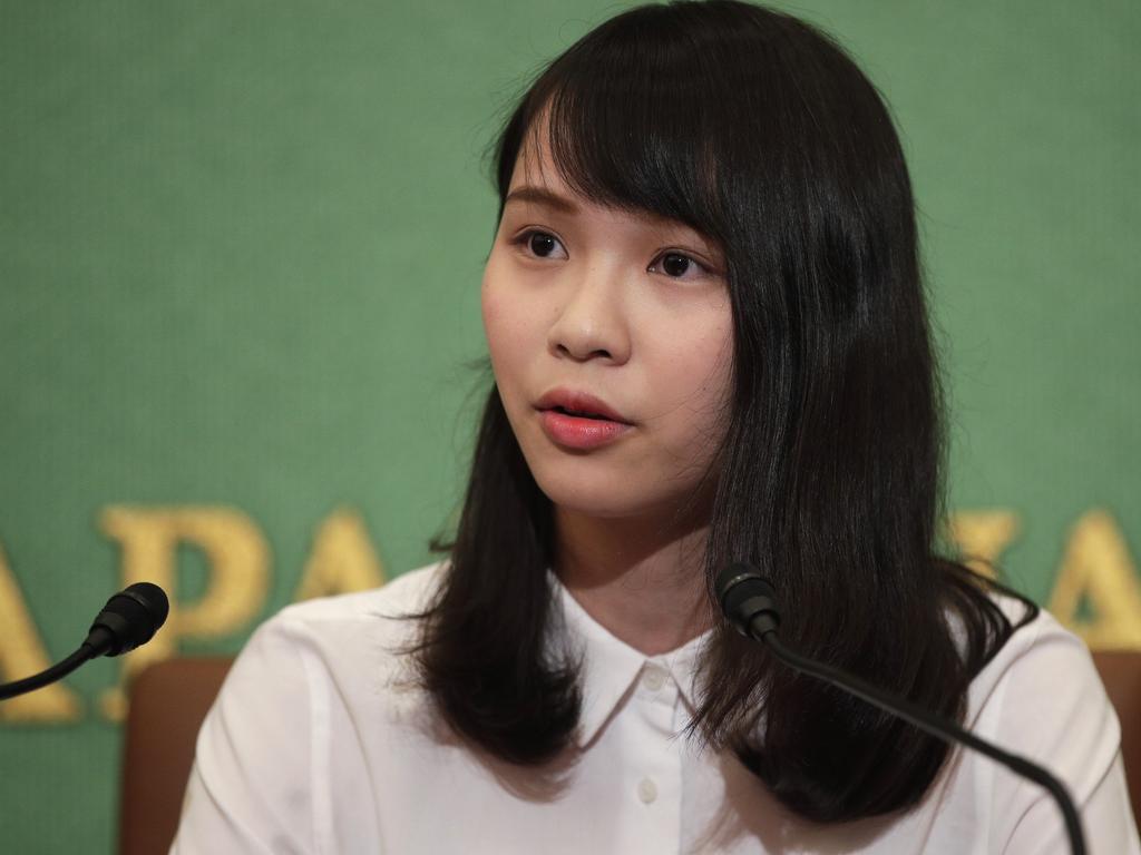 Hong Kong activist Agnes Chow has slammed the Hong Kong government’s efforts to push through a law allowing extradition of suspects to mainland China. Picture: AP Photo/Jae C. Hong