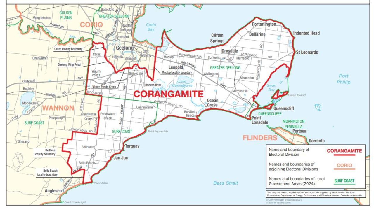 Twenty nine per cent of workers in Corangamite were underpaid super in 2021-22 according to the Super Members Council. Source: Australian Electoral Commission (2024).