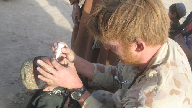 Voodoo Medic Jeremy Holder during his deployment to Afghanistan.