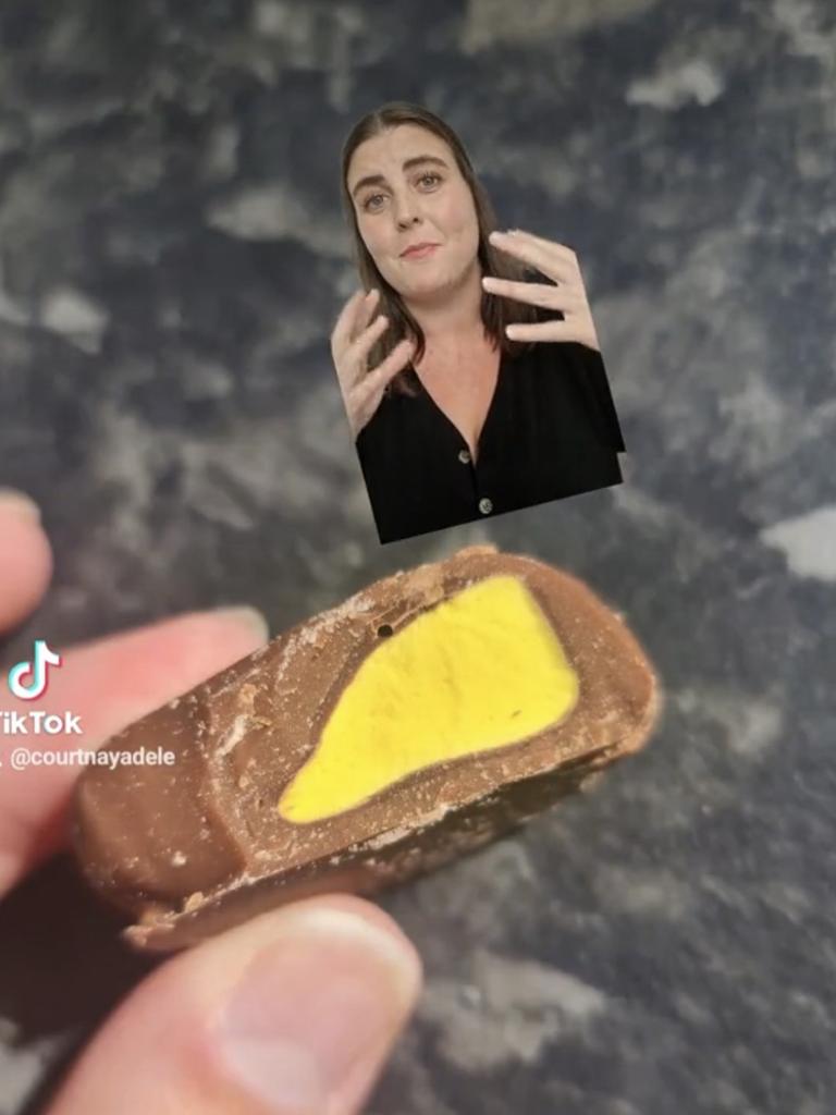 But after her video went viral, the brand issued a statement admitting to covering mass produced lollies. Picture: TikTok/courtnayadele