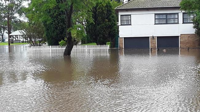 Flooding at Raymond Terrace. Picture: Facebook/Darren Rae.