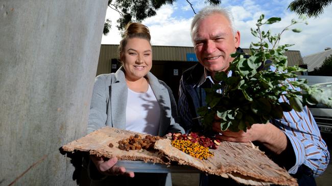 Andrew Fielke, right, founded the Creative Native Foods company. Picture: Sam Wundke