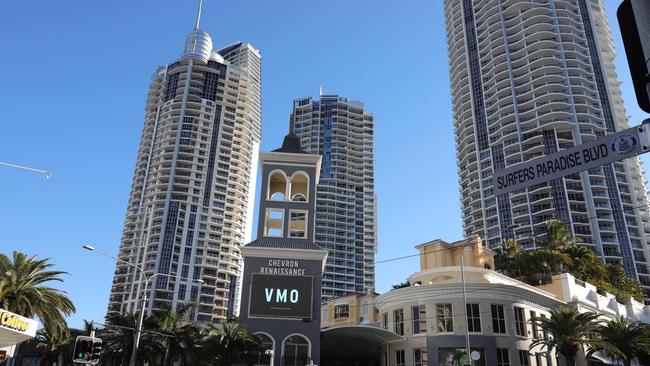 A body corporate fight has broken out at Chevron Renaissance, one of the Gold Coast's biggest residential towers. Picture: Glenn Hampson