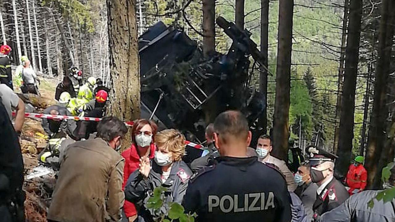 Emergency services responding to the tragedy. Picture: Polizia di Stato/AFP