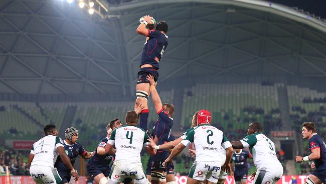 Ross Haylett-Petty takes a lineout against the Bulls last weekend. Picture: Getty Images