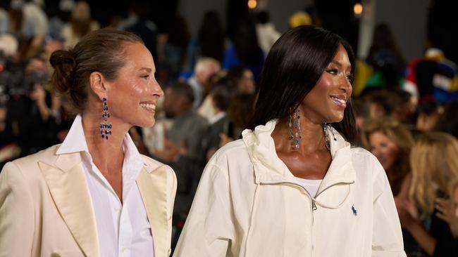 Christy Turlington and Naomi Campbell at the Ralph Lauren show ahead of New York Fashion Week.