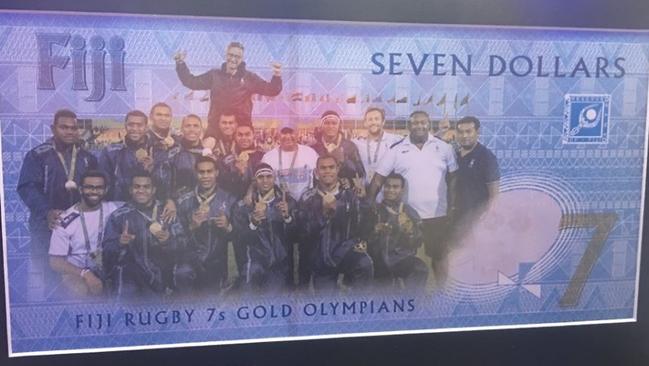 Ben Ryan and the Fiji rugby sevens team appear on a special $7 note.