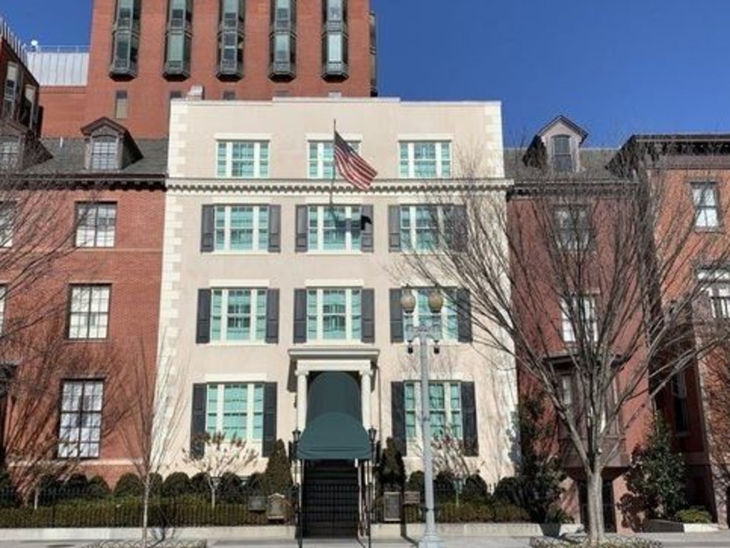 While renovations were being made to the US Naval Observatory home, Harris and Emhoff lived across the road from The White House in Blair House. Picture: Getty