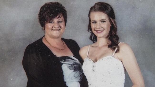 Natalee Wood suffered a brain aneurysm rupture, which lead to a grade five stroke. Pictured with her mother, Michelle.