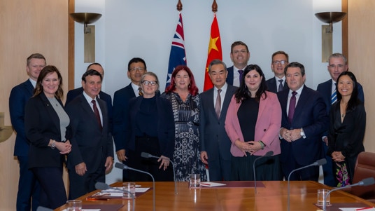 Members of the Australian federal parliament's China friendship group, including its co-chairs Labor MP Carina Garland and Liberal senator for WA Melissa Price, meet with Chinese Foreign Minister Wang Yi in Canberra in March.