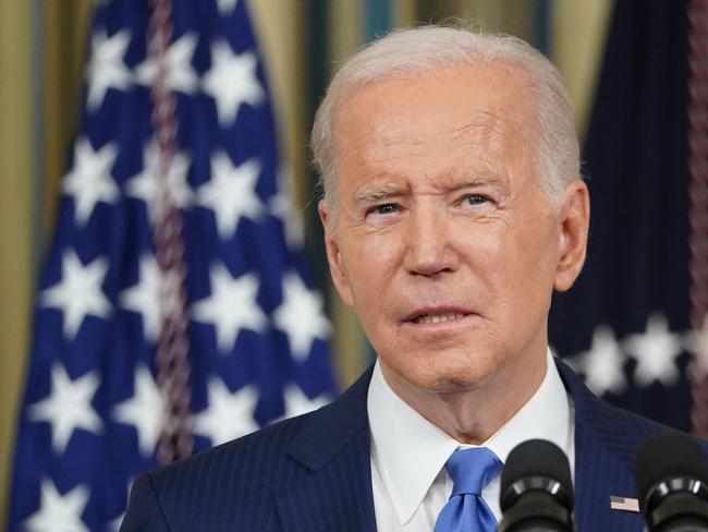 US President Joe Biden speaks during a press conference a day after the US midterm elections, from the State Dining Room of the White House in Washington, DC, on November 9, 2022. (Photo by Mandel NGAN / AFP)