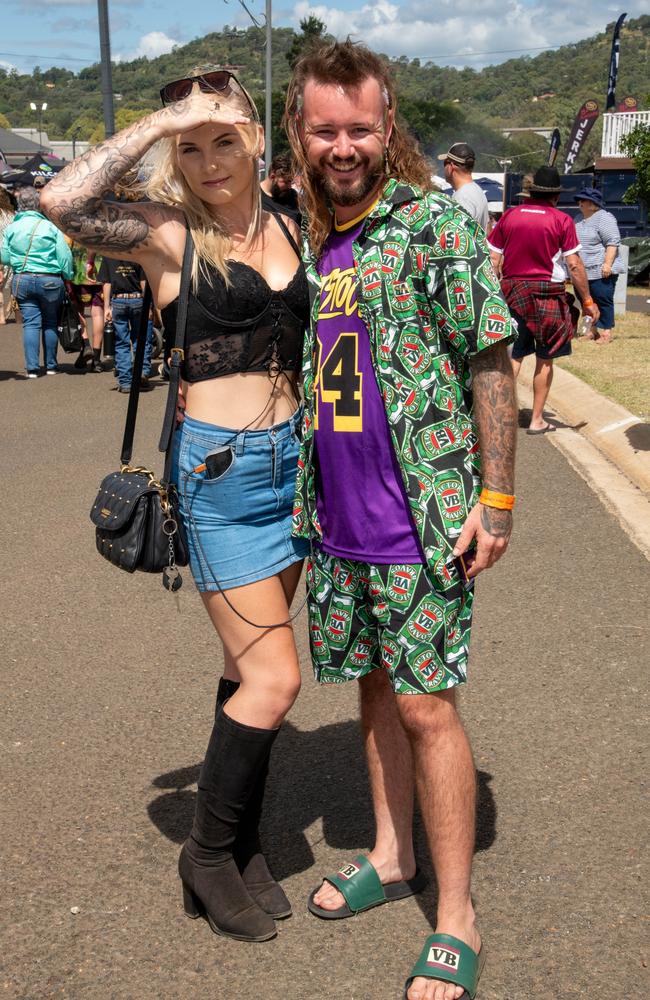 Tamika Daffurn and Ash Tognolini.Meatstock - Music, Barbecue and Camping Festival at Toowoomba Showgrounds.Saturday March 9th, 2024 Picture: Bev Lacey