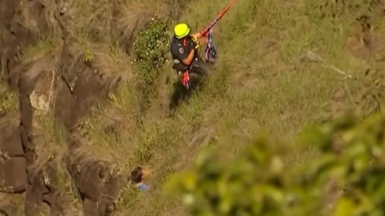 Lucky escape for climber in dramatic rescue