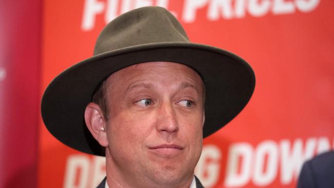 Premier Steven Miles during a media conference at the EKKA, Bowen Hills. Picture: Liam Kidston