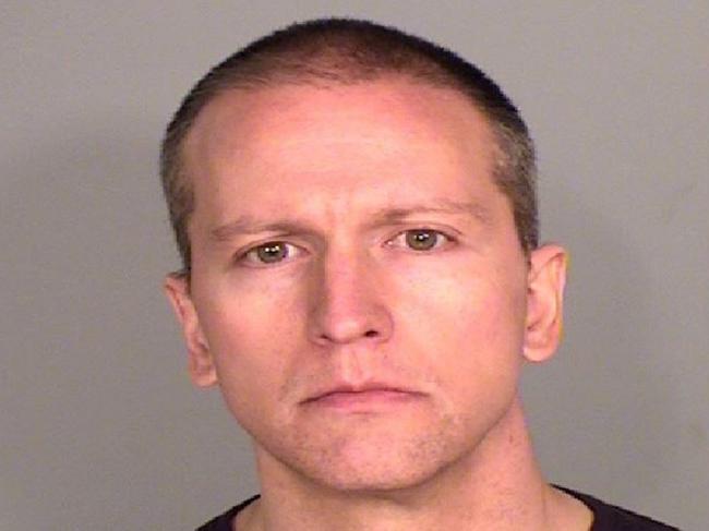 Booking photo of police officer Derek Chauvin charged in the death of George Floyd. Picture: Ramsey County Jail / Twitter