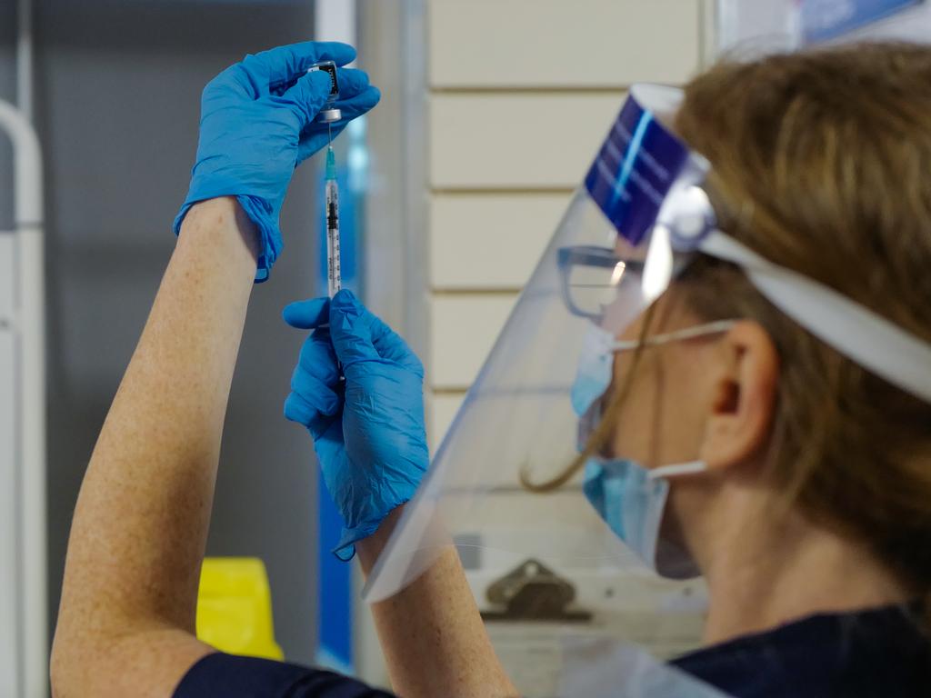 A nurse prepares to administer the COVID-19 vaccine in the UK. Picture: Hugh Hastings/Getty Images