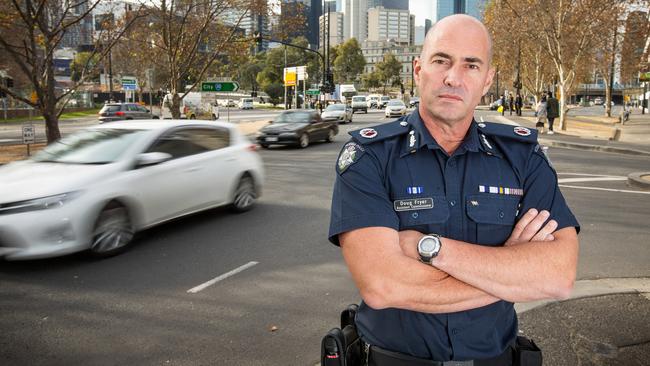 Assistant Commissioner Doug Fryer says police have had to rethink how they detect motorists illegally using mobile phones. Picture: Mark Stewart