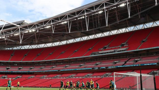 The Vanarama National League Play Off Final match between Harrogate Town was played before empty stands at Wembley Stadium on August 2. Picture: Getty Images