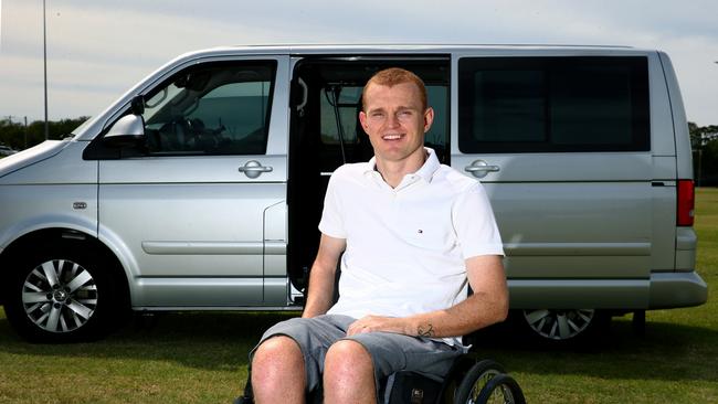 Former Knight's rugby league star Alex McKinnon. Picture: Peter Lorimer.