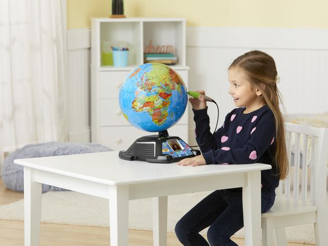 LeapFrog’s Magic Adventure Globe is an interactive world map.