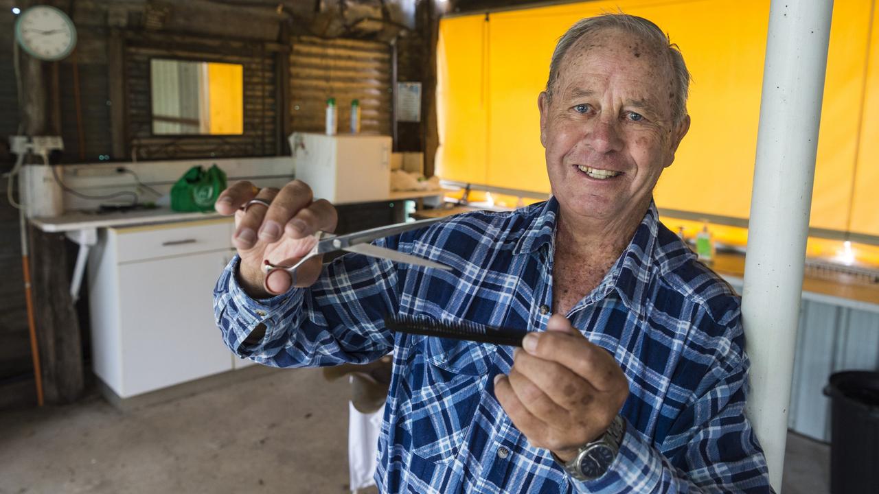 ALL DONE” Toowoomba barber Greg Gabbett has retired. Picture: Kevin Farmer