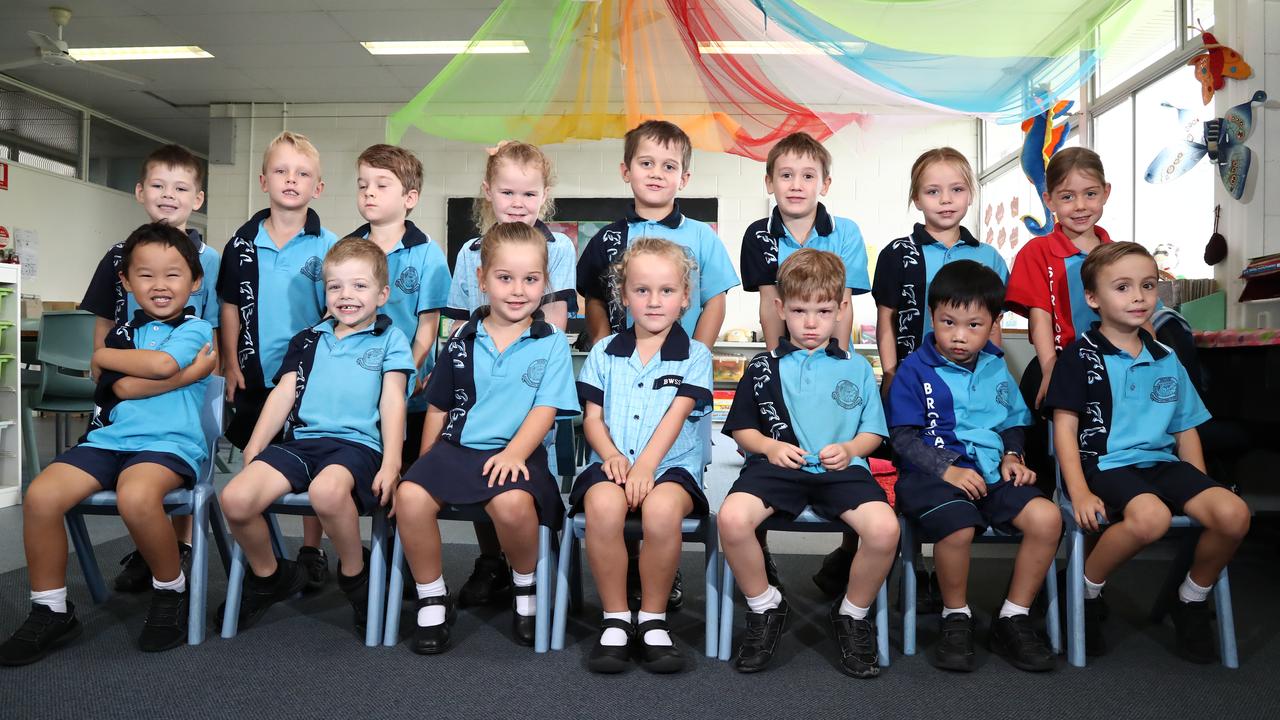 Biggera Waters State School - Prep B. Back (l-r): Levi Marshall, Carter Ganderton, Oliver Burrows, Talea Elston, Luca Paixao, Ryan Paton, Jordy Schmerse, Mia Kelly. Front (l-r): Eddie Lee, Boston Bradbery, Abbigayle Von Fahland, Grace Clarkson, Harry Carlsen, Anson Lee, Max Featherston. Photograph: Jason O'Brien