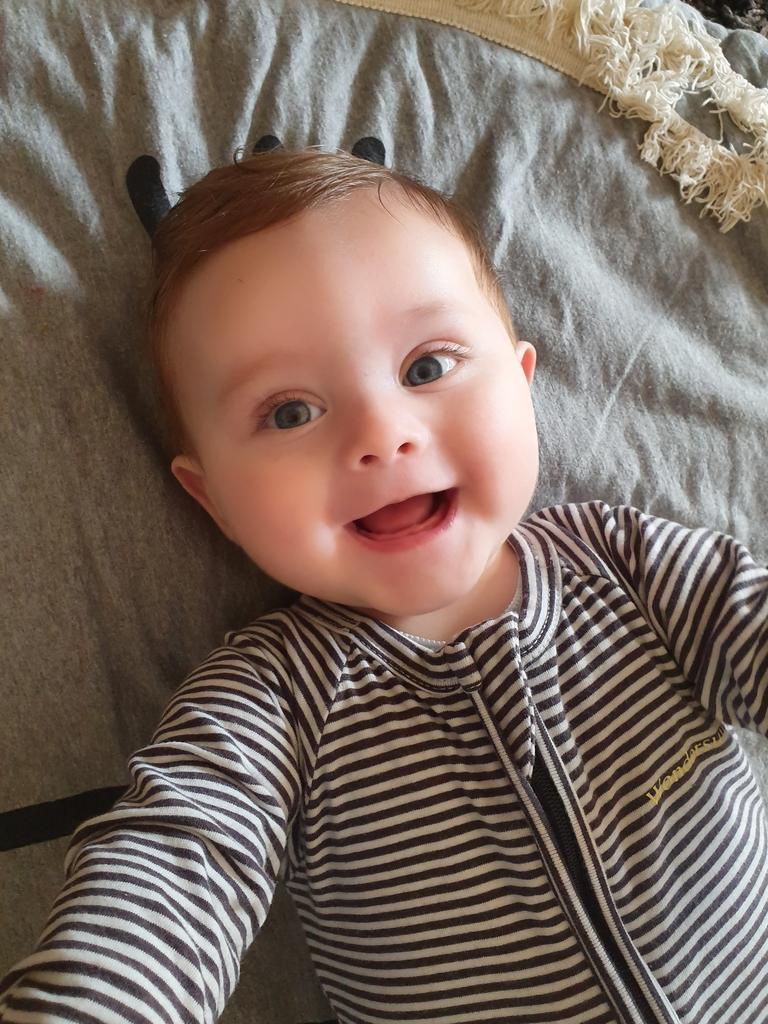 Nixon Crane, 5 months old. Nixon is such a happy chilled baby boy and his gorgeous little smile lights up the faces of everyone he meets. Picture: Regan Prince-Foster